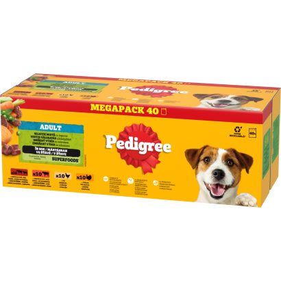 Pedigree Vegyes Válogatás nedves eledel felnőtt kutyáknak zöldséggel aszpikban 40 x 100 g (4 kg)
