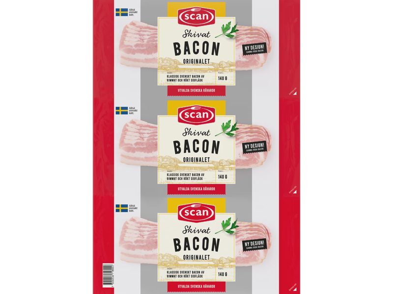 Skivat bacon 3-pack