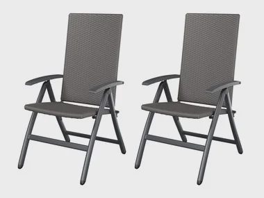 LIVARNO HOME 2 standenstoelen Valencia grijs