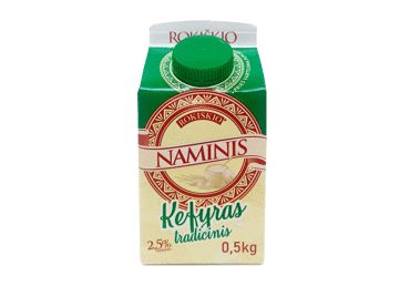ROKIŠKIO NAMINIS kefyras, 2,5 % rieb., 0,5 kg