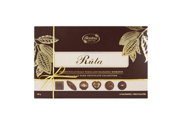 Juod. šokolado saldainių rinkinys RŪTA, 160 g