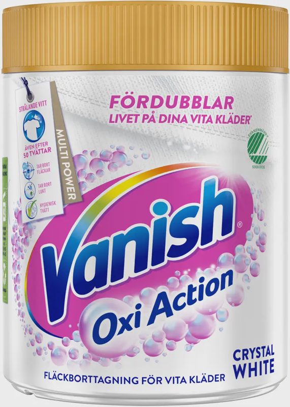 Baltų skalbinių dėmių šalinimo milteliai „Vanish Oxi Action“, 470 g