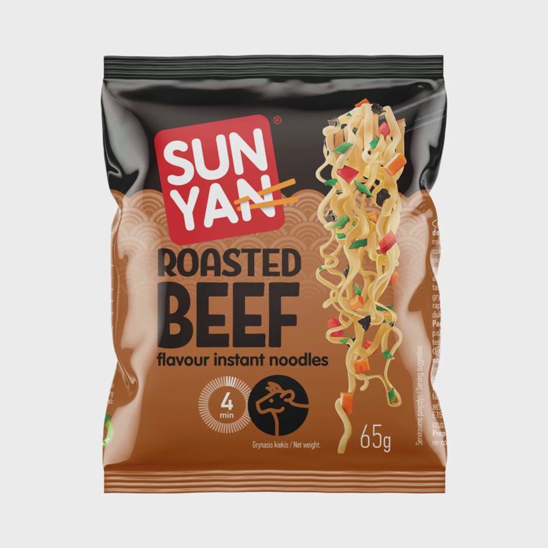 Makaronai kepintos jautienos sk. SUN YAN, 65g