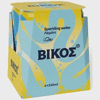 Βίκος Ανθρακούχο Νερό Λεμόνι 330ml 4τεμ