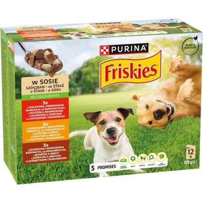 Purina Friskies szószos válogatás nedves kutyaeledel 12 x 85 g (1020 g)