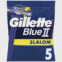 Gillette Blue II Slalom Ξυραφάκια Μιας Χρήσης με Κινούμενη Κεφαλή 5τεμ