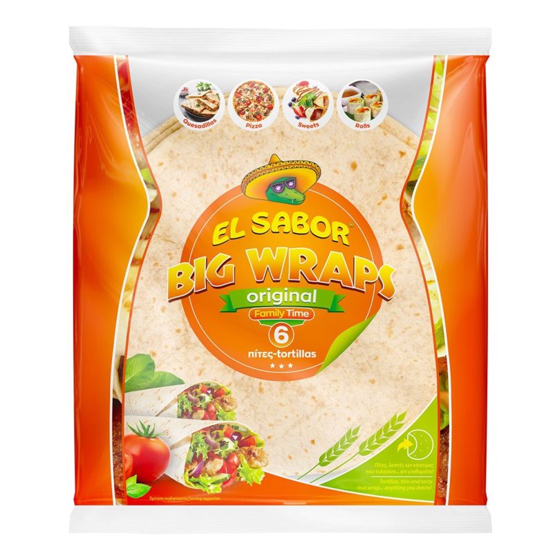 El Sabor Big Wraps Ολικής Άλεσης 25cm 370gr