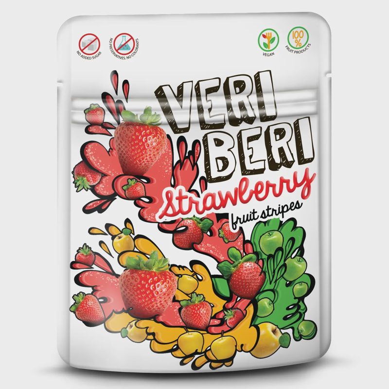 Braškinės juostelės VERI BERI, 50g