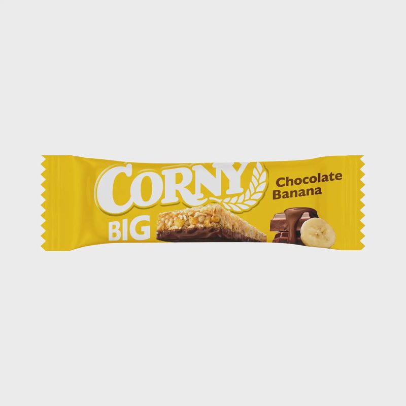 Javainis šok. ir bananų sk. CORNY BIG, 50 g