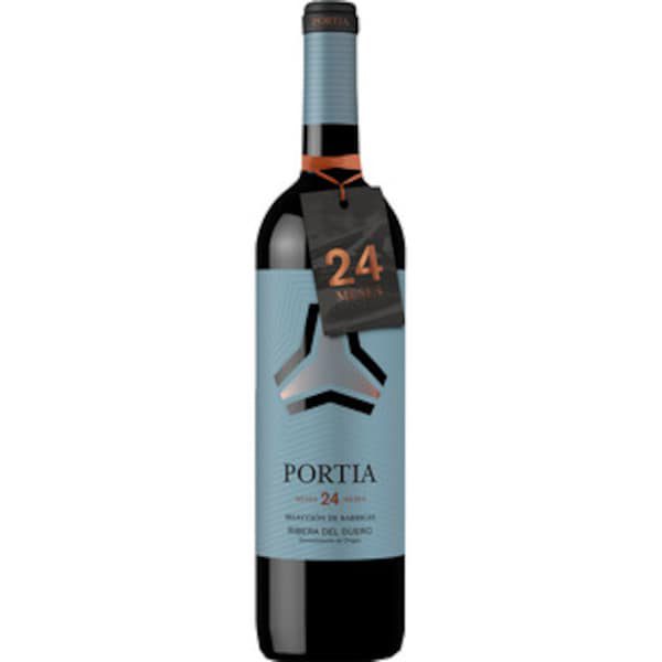 PORTIA vino tinto tempranillo reserva 24 meses DO Ribera del Duero botella 75 cl