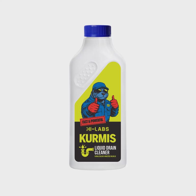 Kanalizacijos vamzdžių valiklis KURMIS, 0,5l