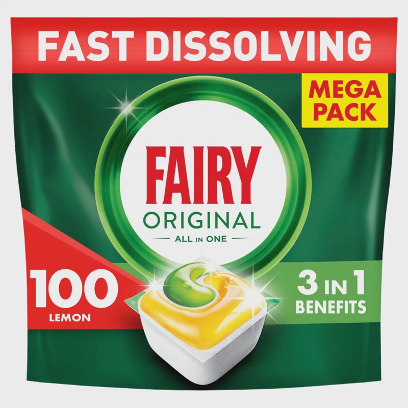 Indų pl. kapsulės FAIRY AIN1 LEMON, 100 vnt