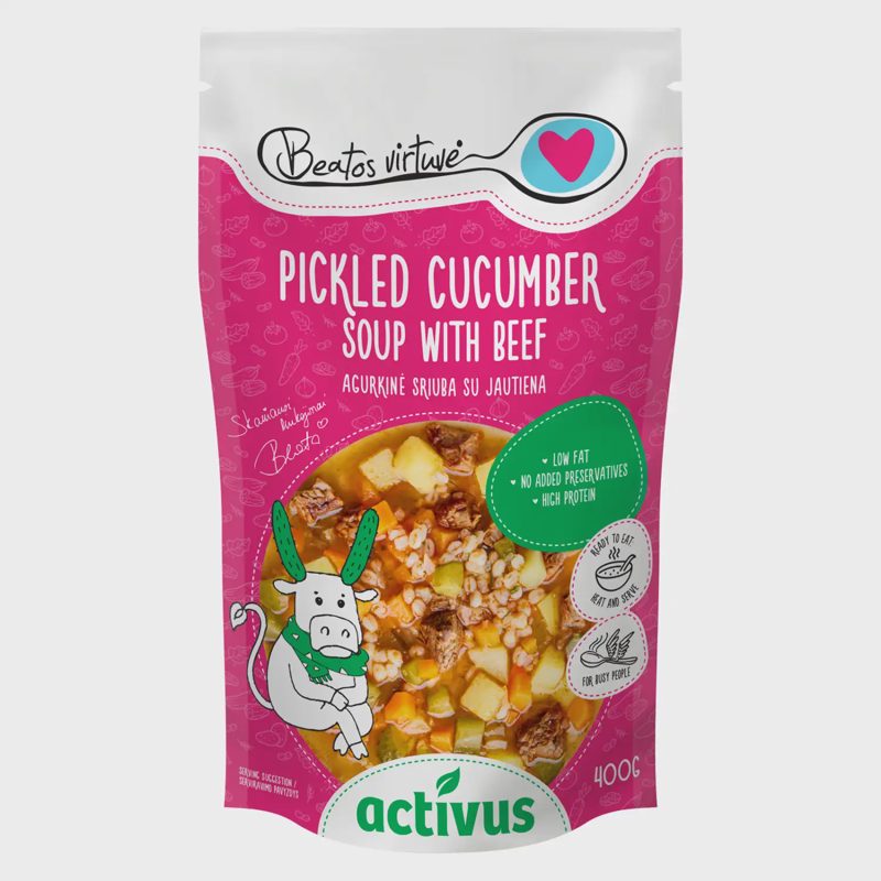 Raug. agurkų sriub., jaut. ACTIVUS & BV, 400g