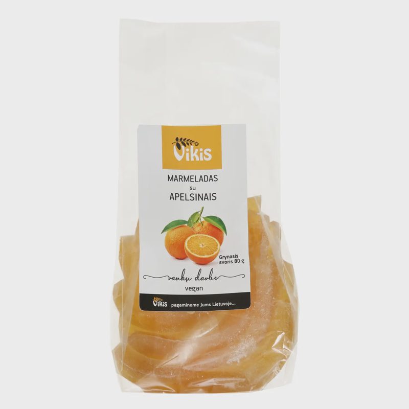 Marmelado lazdelės su apelsinais VIKIS, 80 g
