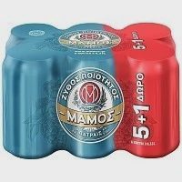 Μάμος Μπίρα Pilsner Κουτί 6x330ml 5+1 Δώρο