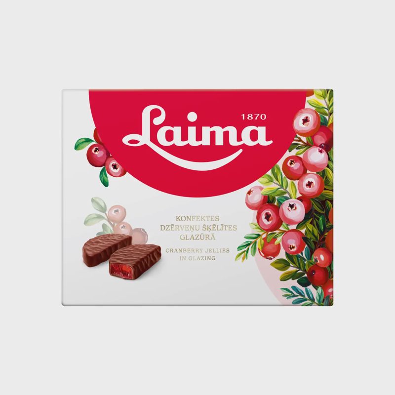 Dzērveņu šķēlītes Laima glazūrā 190g