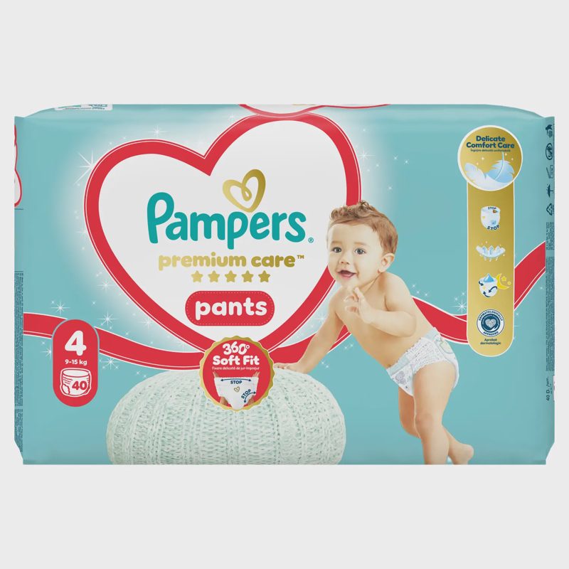 Sausk. PAMPERS PREMIUM PANTS, 4 d. 40 vnt.