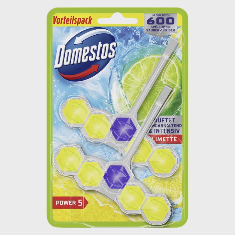 Domestos osvježivač za wc školjku Lime 2x50 g