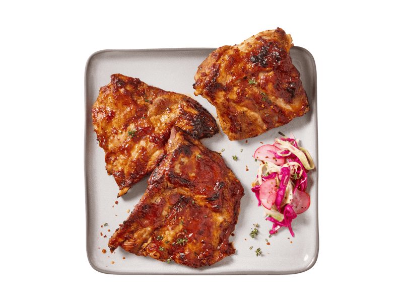 Frische BBQ Ribs mariniert
