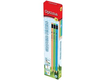 Optima trokutasta grafitna olovka s gumicom 100149 P12/144/1728