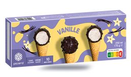 10 mini-cônes vanille