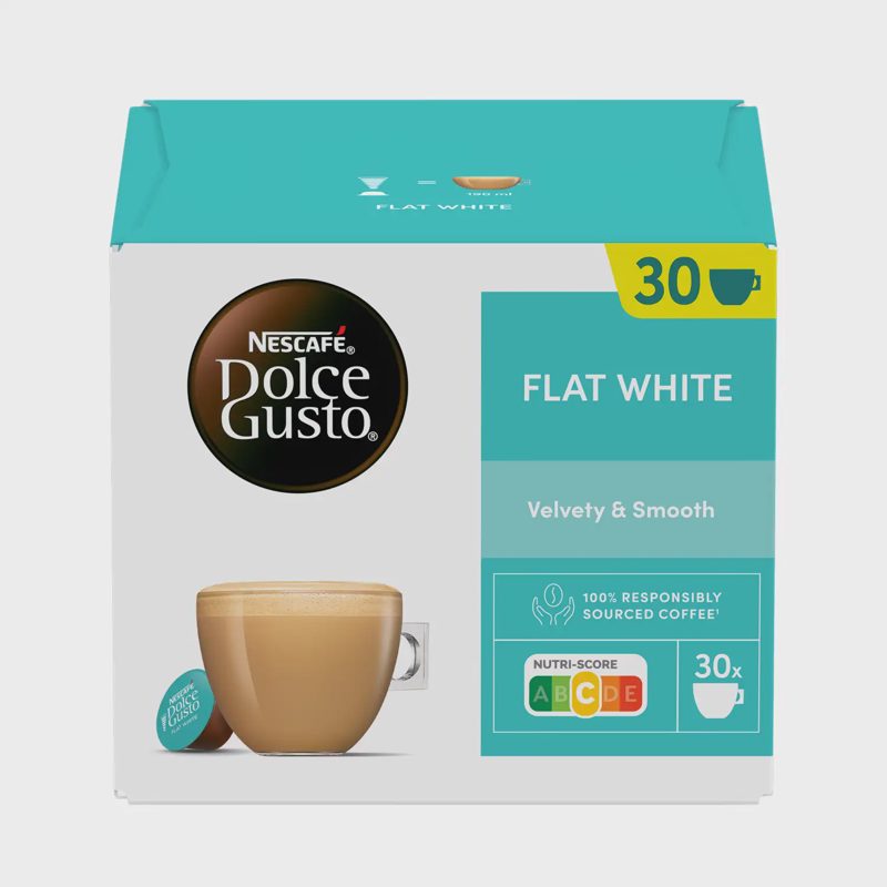 Kavos kapsulės NESCAFE DG FLAT WHITE, 30 vnt