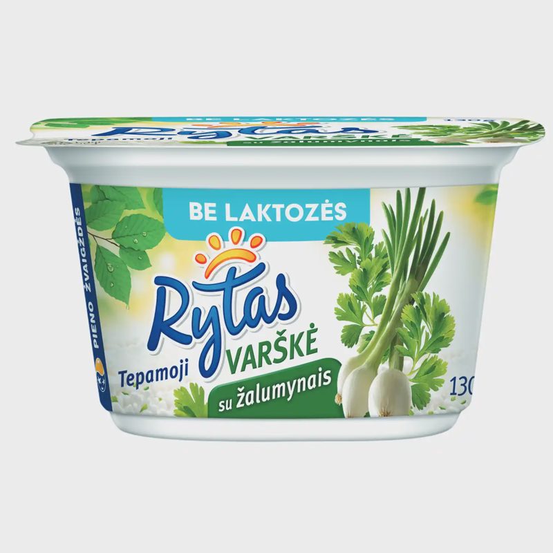 Tep. varškė be lakt. su žal. RYTAS, 17%, 130g