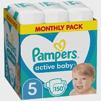 Pampers Πάνες Active Baby Monthly Pack (150τεμ) Νο5