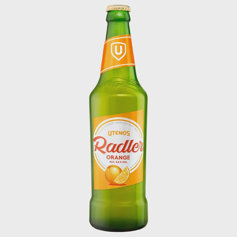 Alaus kokt.UTENOS RADLER ORANGE, 2 %, 0,5 l