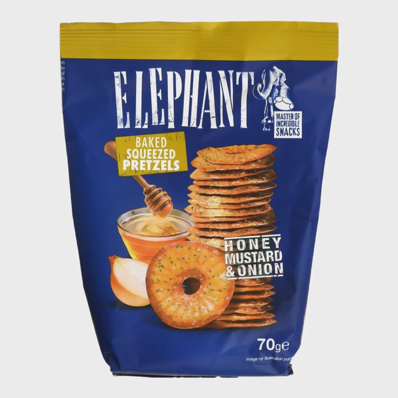 Traškūs krekeriai ELEPHANT su med. gars. 70 g