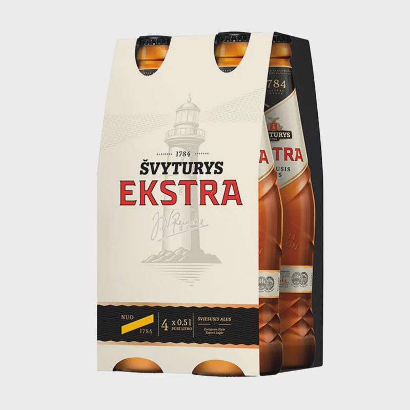 Alus ŠVYTURYS Ekstra, 5,2 %, 4 X 0,5 l