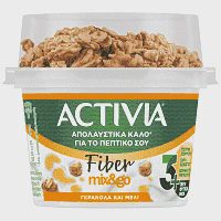 Αctivia Fiber Mix & Go Γκρανόλα & Μέλι 165gr