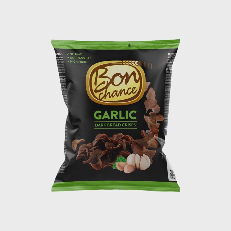 Juod.d.traškučiai su česnaku BON CHANCE, 120g