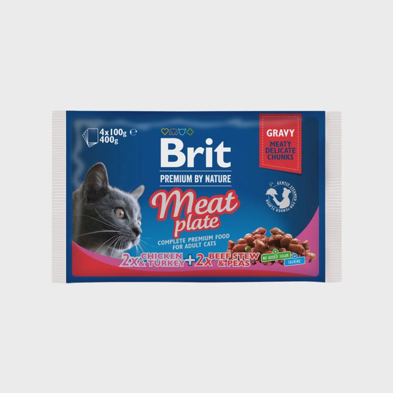 Kačių ėd. BRIT PREMIUM BY NATURE, mės. 400 g