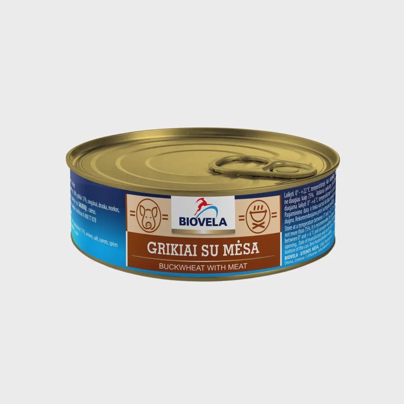 Grikiai su mėsa BIOVELA, 240 g