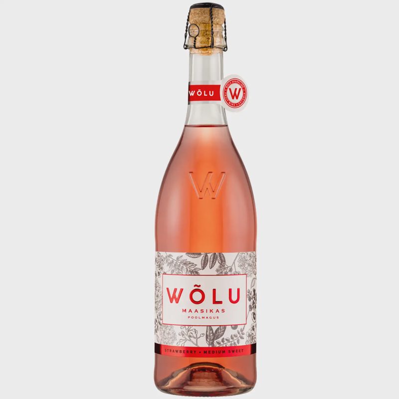 Gaz. vais. vynas WOLU STRAWBERRY, 6 %, 0,75 l