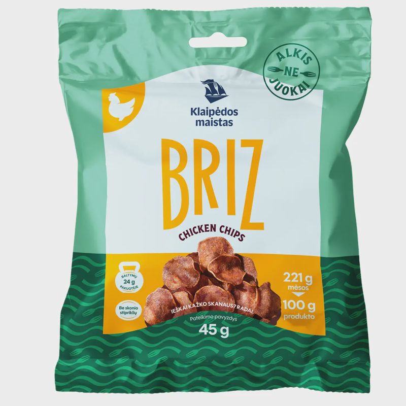 Vištienos traškučiai BRIZ, I r., 45 g
