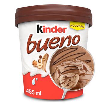 Kinder Bueno mogyorós tejes jégkrém mogyorós szósszal 285 g