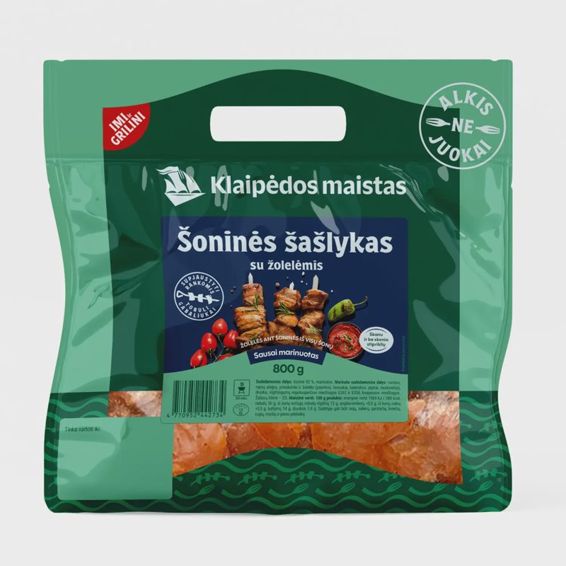 Kiaul. šoninės šašlyk. su žolelėmis KM, 800 g
