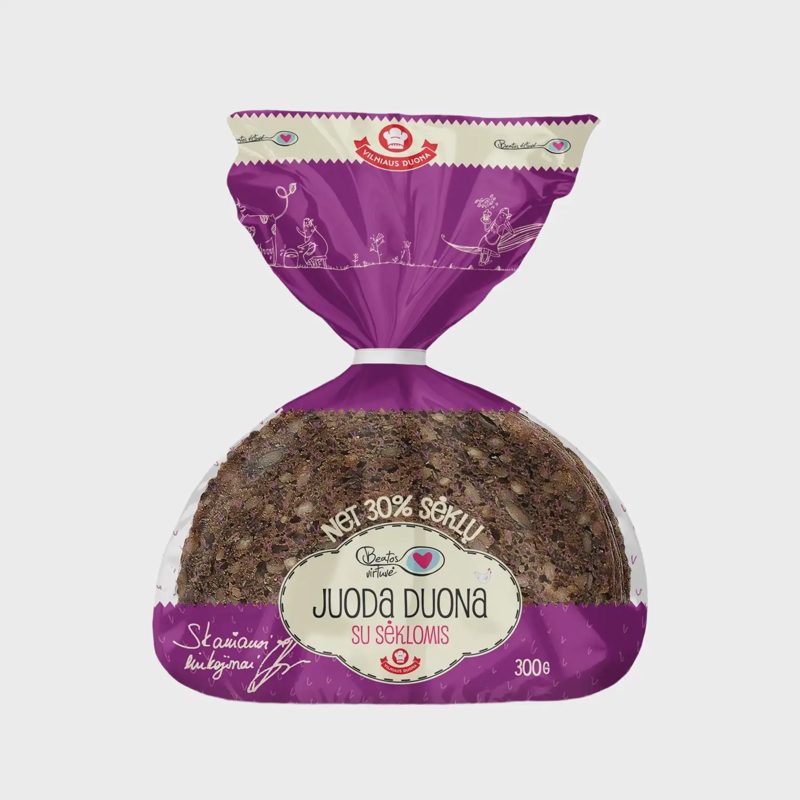 BEATOS juoda duona su sėklomis, 300 g
