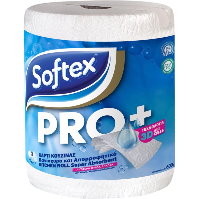 Softex Pro+ Ρολό Κουζίνας 3D 3πλό 0,600kg