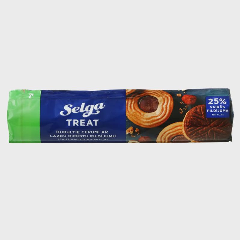 Sausainiai su lazd. riešutų įd. SELGA, 205 g