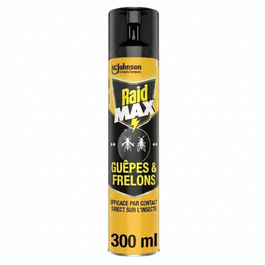 Anti-Guêpes Aérosol Action Foudroyante et Frelons Max RAID