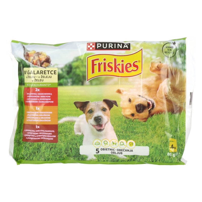 Purina Friskies hrana za pse meso i povrće u umaku 4x85 g