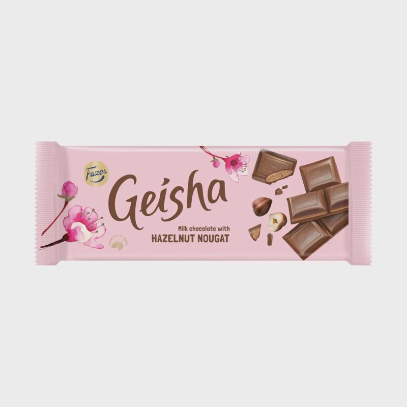 Pieninis šokoladas su pien.įd., GEISHA, 100g