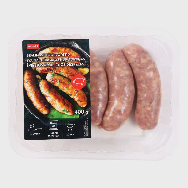 Šviežios kiaulienos dešrelės RIMI, 400 g