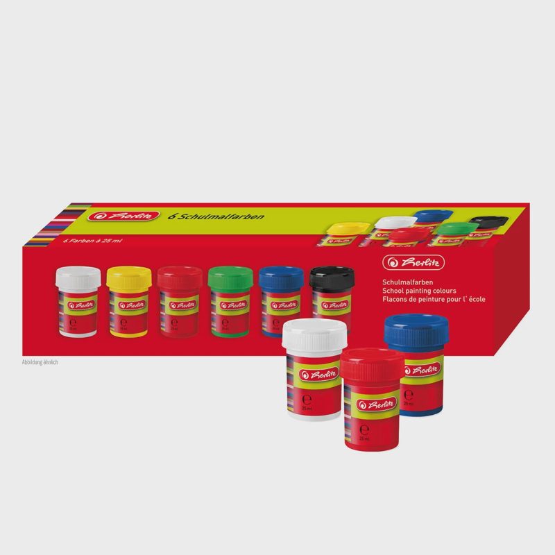 Guašas HERLITZ, 6 x 25 ml, BS26