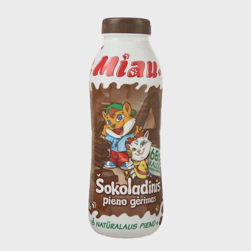 Steril. šok. pieno gėrimas MIAU, 2,3%, 0,45l