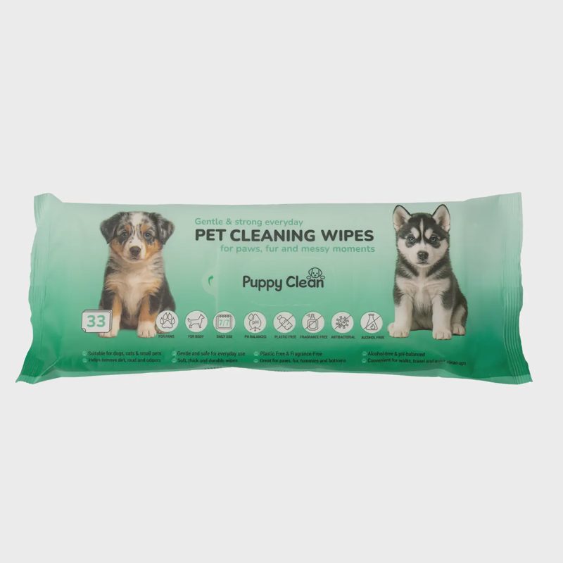 Gyvūnų valymo servetėlės PUPPYCLEAN, 33 vnt.
