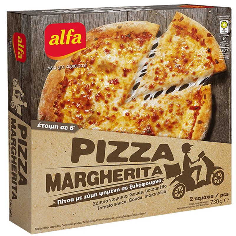 Alfa Πίτσα Margherita 2τεμ 730gr